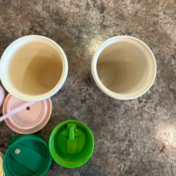 LOT Kate Spade New York Thermal Travel Acrylic Coffee Mug Tumblers - Picture 2 of 7